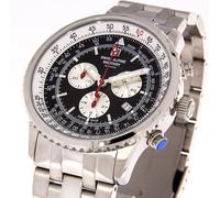 Swiss Alpine Military Herrenuhr 7078.9137SAM Chronograph Analog Quarz Edelstahl Armband