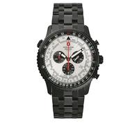 Swiss Alpine Military Herren-Armbanduhr Analog Quarz 7078.9 Edelstahl, Schwarz/SI-sw - 9172sam, Armband