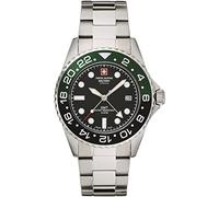 Swiss Alpine Military Herren-Armbanduhr 7052.1138SAM Analog Quarz GMT Edelstahl Silber