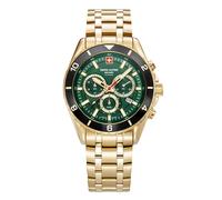 Swiss Alpine Military Herren Uhr Analog Quarz Chronograph 7034.9118SAM Edelstahl