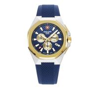 Swiss Alpine Military Herren Uhr Chronograph Analog Quarz 7005.9845SAM Silikon