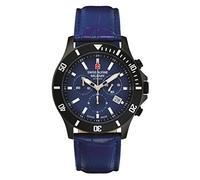 Swiss Alpine Military Herren Uhr Chronograph Analog Quarz 7022.9 Leder