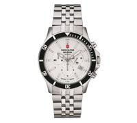 Swiss Alpine Military Herren Uhr Chronograph Analog Quarz 7022.9132SAM Edelstahl