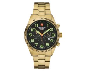 Swiss Alpine Military Herren Uhr Chronograph Analog Quarz 7047.9114SAM Edelstahl