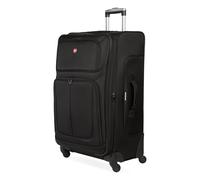WENGER Sion Large Weichschalenkoffer mit 4 Rollen, Trolley, Groß, 114 (126) l, Erweiterbar, Damen Herren, Reisen Urlaub, Schwarz, 653588