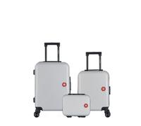 SWISS KOPPER SWISS KOPPER - 3-Pack - Handgepäck, Handgepäck XXS und Kosmetikkoffer SPIEZ - grau