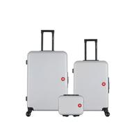 SWISS KOPPER SWISS KOPPER - 3er-Pack - Großer Koffer, mittelgroßer Koffer und Kosmetikkoffer SPIEZ - grau