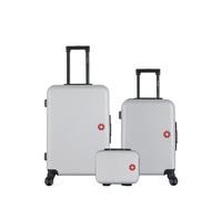 SWISS KOPPER SWISS KOPPER - 3er-Pack - Mittelgroßer Koffer, Handgepäck und Kosmetikkoffer SPIEZ - grau