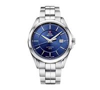 Swiss Military by Chrono Herren Uhr Armbanduhr Automatik Uhrwerk mit Edelstahl Metallarmband Analoge Herrenuhr Silber SMA34085.03