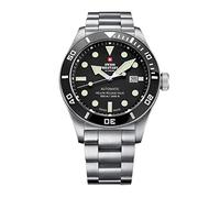 Swiss Military by Chrono Herren Uhr Armbanduhr Automatik Uhrwerk mit Edelstahl Metallarmband Analoge Herrenuhr Silber SMA34075.01