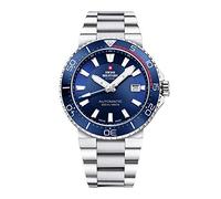 Swiss Military by Chrono Herren Uhr Armbanduhr Automatik Uhrwerk mit Edelstahl Metallarmband Analoge Herrenuhr Silber SMA34086.02