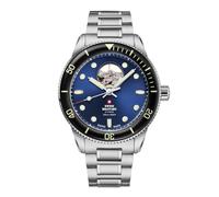 Swiss Military by Chrono Herren Uhr Armbanduhr Automatik Uhrwerk mit Edelstahl Metallarmband Analoge Herrenuhr Silber SMA34106.12