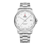 Swiss Military by Chrono Herren Uhr Armbanduhr Quarzwerk mit Edelstahl Metallarmband Analoge Herrenuhr Silber SM30200.17