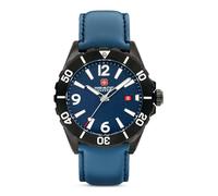 Swiss Military Hanowa Herren Armbanduhr in der Farbe Blau, Bandmaterial: Leder, Gehäusedurchmesser: 44mm, SMWGB0000250