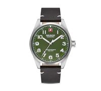 Swiss Military Hanowa Herrenuhr Falcon – Chronograph, Lederarmband, Grün, 42 mm, Swiss Made