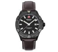 SWISS MILITARY HANOWA - JOCKWORTH - Lederarmband - black - black dial - 42 mm - SMWGB0008030