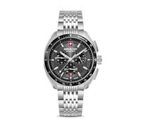 Swiss Military Hanowa SMWGI0003302 Defender Herrenuhr mit Stahlband Chrono Saphirglas