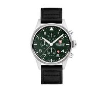 SWISS MILITARY HANOWA - THUNDERBOLT CHRONO - Lederarmband - dark green - black dial