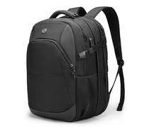Swissdigital Design 16 Zoll Reise-Laptop-Rucksack, Business-Laptop-Rucksack, Schwarz, 17 Inches, Reiserucksack