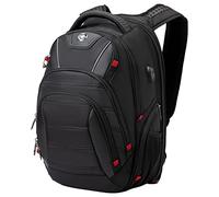 Swissdigital Laptop-Rucksack – Polyester mit USB-Anschluss & RFID-Schutz, Schwarz, unter 15 Zoll