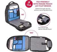 SwissDigital Terabyte TSA-freundlicher, wasserdichter großer Business-Laptop-Rucksack