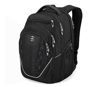 Swissdigital Terabyte TSA-Friendly Water Resistant Large Backpack Business Laptop Backpack for Men with USB Charging Port/RFID Protection Big School Bookbag Fits up to 15.6 Inch Travel Laptop Backpack