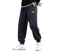 SWOAMER Herren Cordhose Jogginghose Cord Freizeithose mit Elastische Taille Sweathose Taschen Sporthose Streetwear Dunkelgrau XXL