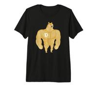 Swole Doge Shiba Workout Lustiges Dogecoin Crypto Buff Hunde-Meme Premium T-Shirt