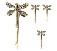 SWOOMEY Vintage Libellen Haarspangen für Täglichen Gebrauch und Festliche Anlässe Modisches Design 4 Stück pack aus Zinklegierung Rutschfeste Metall Haarklammern für Frauen