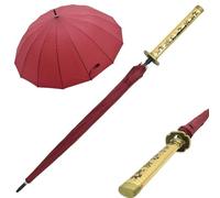 Swords and more Demon Slayer Regenschirm - Anime Cosplay Katana, Automatisches Öffnen, Schwert Regenschirme, Anime Cosplay Ninja Katana Sonnenschutz-Regenschirm (Tsugikuni Yoriichi)