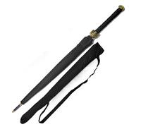 Swords and more Jian Regenschirm mit Schwertgriff | Großer Stockschirm 105cm Sturmsicher mit 16 Speichen | Chinesischer Samurai Schirm | Windfestes Design für Alltag & Cosplay