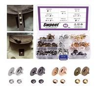 Swpeet 40 Sets 14 mm große, runde starke Magnetknöpfe, Metallverschluss, goldfarben, silberfarben, bronzefarben, schwarz, DIY Handwerk Nähen Strickknöpfe, Sets für Nähen, Geldbörsen, Kleidung, Leder
