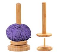 SXTDKMJ 2 Stück Wollabwickler aus Holz, Garnhalter Wolle Runder Wollwickler Drehbar Wollhalter WollknäUelhalter für Heimwerker Nähbegeisterte