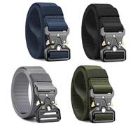 SXTDKMJ 4 Stück Taktischer Gürtel, Arbeitsgürtel Herren 1,5 Zoll Gürtel Arbeitshose Feuerwehr Tactical Belt für Herren Freizeit Outdoor