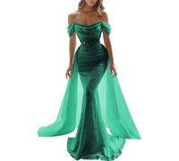 SXTYYH Ao Dai Vietnamesisches Kleid for Frauen Elegant Sommer Lang Bühne Traditionell Chinesisches Kostüm Cheongsam-Kleid(XL)