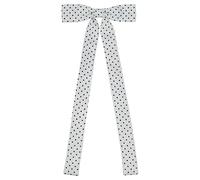 SYAYA Damen-Fliege Mit Langem Band für Uniform oder Cosplay, T-Shirt-Zubehör, für Abschlussfeier, WT-01, Weiß / Polka Dots, Einheitsgröße