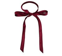 SYAYA Damen-Fliege, zum Selbstbinden, lange Fliege - Band Choker für Damen-Uniform oder Cosplay, T-Shirt zum Schulabschluss, W-B-T1, tiefes rot, Einheitsgröße