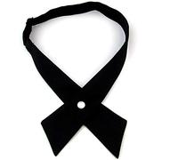 SYAYA Damen pre gebunden crossover bowties junge verstellbare schuluniform kreuzschnürung bow ties Schwarz One Size