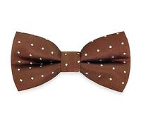 SYAYA Herren-Fliege für Herren, Jungen, klassisch, formell, Smoking, Business, Hochzeit, Party, Erntedankfest, Weihnachten, N-M-T5, Braun mit weißen Punkten, Einheitsgröße