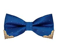SYAYA Herren-Fliege mit Punkten, vorgebundene Fliege für Jungen, formelle Smoking, klassische Fliege für Thanksgiving und Weihnachten, M-B-T1, Königsblau 3, Einheitsgröße