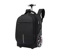 SYDARSYN Laptop Rucksack mit Rollen Trolley Schulrucksack Schultasche Tagesrucksack Schwarz Laptoptasche mit USB Ladeanschluss Business Notebook Tasche für Frauen Männer