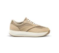 JOYA Sydney II Beige, Sneaker für Damen aus Nubukleder und Mesh mit reflektierenden Details, beige, 39