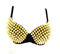 Syfinee Sexy BH für Damen, metallische Spikes, Nieten-BH, Punk, Push-Up-Tops, Unterwäsche für Party, Club, Raves, Sport