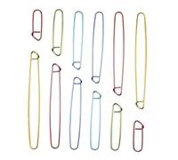 SyiXute 12 Stück Garn Stich Halter Set,6 Größen Aluminium Häkeln Stricknadel,Maschenhalter Stricken für DIY Strickhandwerk,Groß Metall Garn Stich Halter,Zufällige Farbe