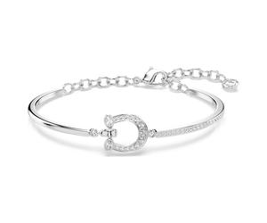 Symbolica Armband, Pavé, Hufeisen, Weiß, Rhodiniert OS