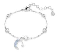 Symbolica Armband, Rundschliff, Mond, Blau, Rhodiniert OS