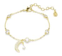 Symbolica Armband, Rundschliff, Mond, Weiß, 18K goldbeschichtet OS