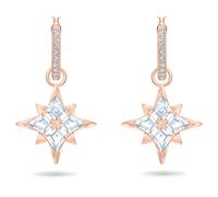 Symbolica Drop-Ohrhänger, Stern, Weiß, Roségold-Legierungsschicht OS