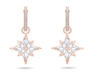 Symbolica Drop-Ohrhänger, Stern, Weiß, Roségold-Legierungsschicht OS