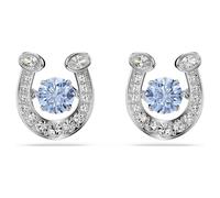 Symbolica Ohrstecker, Rundschliff, Pavé, Hufeisen, Blau, Rhodiniert OS